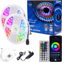 Zestaw Taśma Pasek LED RGB kolorowa 10m Bluetooth + APLIKACJA PILOT