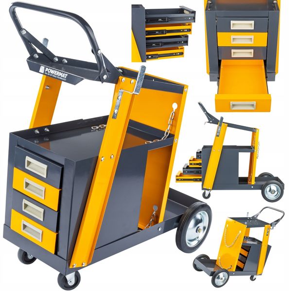 WÓZEK SPAWALNICZY DO SPAWAREK Z PÓŁKĄ NA BUTLE SZUFLADY STABILNY MOBILNY zdjęcie 1