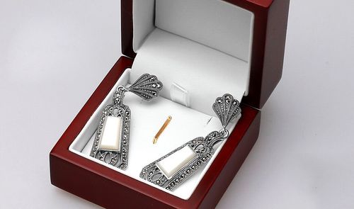 Srebrne kolczyki KDM2865 - Markazyty na Arena.pl