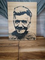 Drewniana deska ze zdjęciem + drzewo genealogiczne