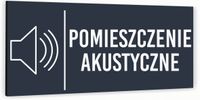 Tabliczka na drzwi POMIESZCZENIE AKUSTYCZNE Aluminium ATRACYTOWA NADRUK UV