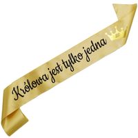 Królowa jest tylko jedna- złota szarfa