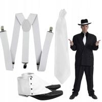 Zestaw Gangstera Al Capone lata 20 30 Mafia RETRO Jackson szelki krawat