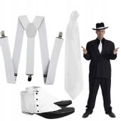 Zestaw Gangstera Al Capone lata 20 30 Mafia RETRO Jackson szelki krawat