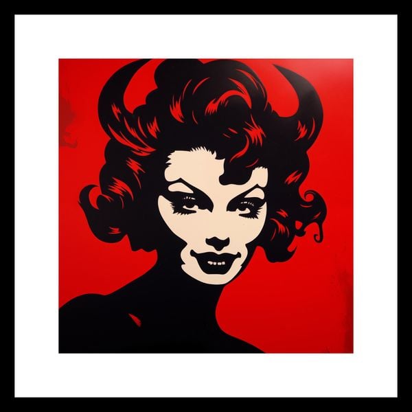 Plakat 30x30cm Czerwona Diablica zdjęcie 3