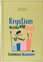 KALENDARZ A5 2026 DZIENNY terminarz Z NADRUKIEM UV TWÓJ TEKST NAPIS