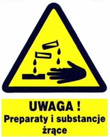 ZOO-11 - UWAGA preparaty i substancje żrące ZNAK