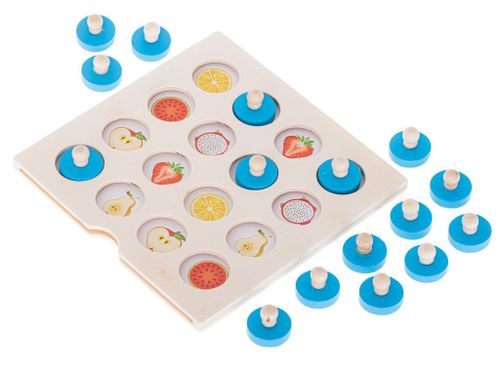 Puzzle drewniane gra planszowa memory + 4 karty na Arena.pl