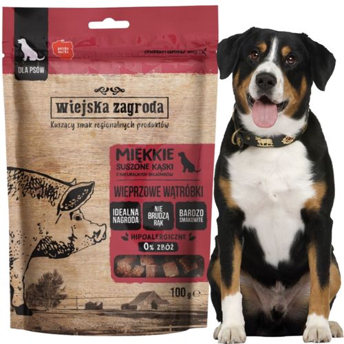 przysmaki dla psa wiejska zagroda suszone kąski wieprzowe wątróbki 100g na Arena.pl
