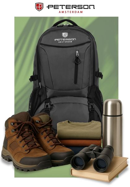 plecak ptn pwy-01-6232 black+gray zdjęcie 3