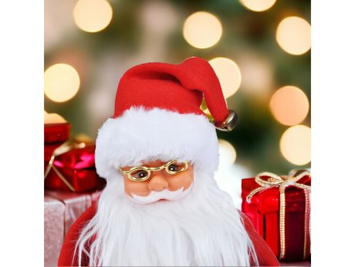 Mikołaj grający świąteczny duży tańczy świeci muzyka figurka xxl na Arena.pl