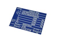 Odtworzenie tabliczki znamionowej, kolor niebieski wymiary 120 x 75 mm