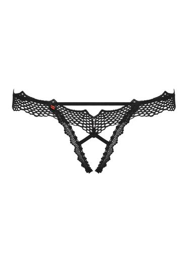bielizna bravelle stringi otwarte czarne  s/m na Arena.pl