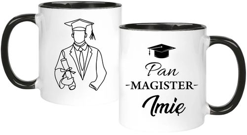 KUBEK PREMIUM Z NADRUKIEM PREZENT PAN MAGISTER IMIĘ ORYGINALNY UPOMINEK na Arena.pl