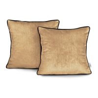 Zestaw 2 poszewek 45x45 musztardowe AmeliaHome VELVET2 glamour
