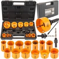 OTWORNICE BIMETAL DO METALU I DREWNA 17 SZT FREZY