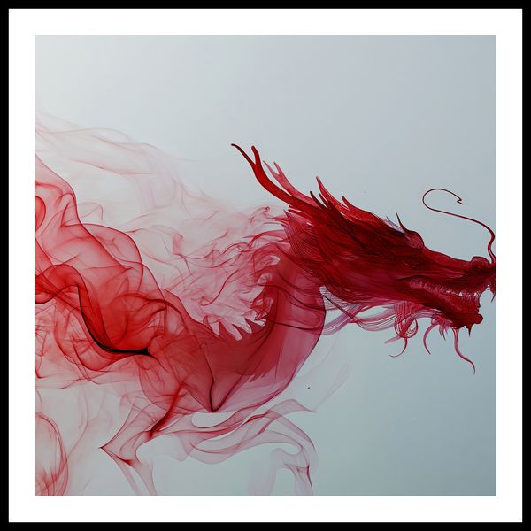 Plakat 80x80cm Smoczy Wzlot zdjęcie 3