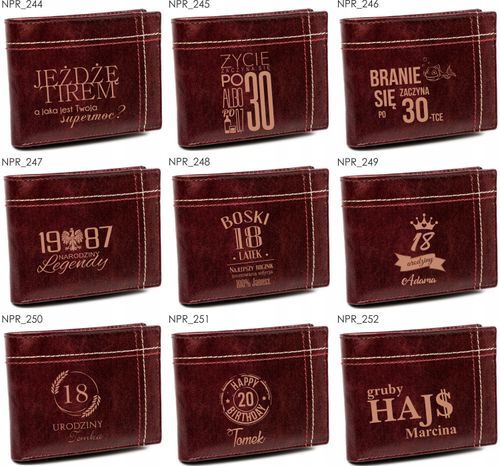 Portfel grawer ELEKTRYK fajny prezent +IMIĘ tanio na Arena.pl