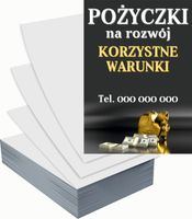 Ulotki A4 reklamowe firmowe 100szt projekt w cenie POŻYCZKI NA ROZWÓJ