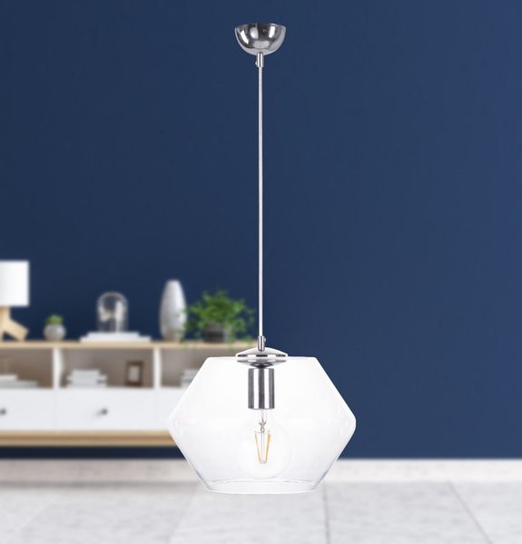 Lampa wisząca 1xE27 EVE SILVER zdjęcie 3