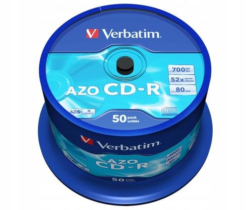 Płyty CD-R Verbatim 700MB AZO (Cake 50) na Arena.pl