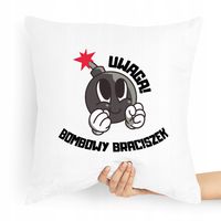 Poduszka Prezent Dla Brata Bombowy Braciszek Z Nadrukiem Ze Zdjęciem