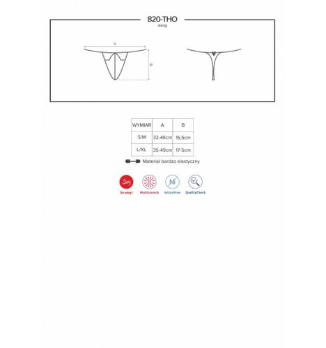 820-THO-1 stringi czarne L/XL na Arena.pl