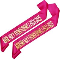 Zestaw szarf Król i Królowa Nocy Sylwestrowej 2024/2025 - różowe