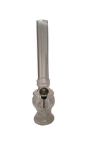 Fajka Wodna Akrylowa Bongo z Akrylu Przezroczyste w Białe Paski