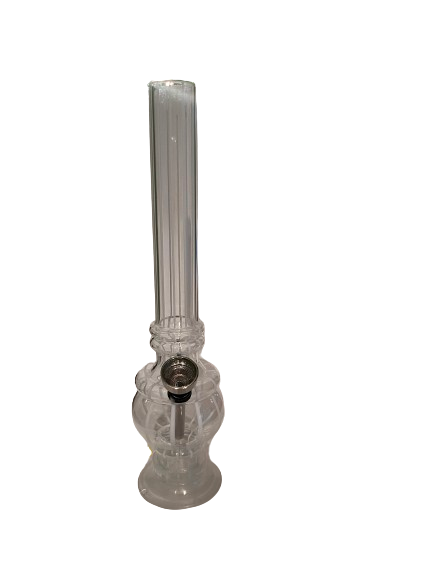 Fajka Wodna Akrylowa Bongo z Akrylu Przezroczyste w Białe Paski zdjęcie 1