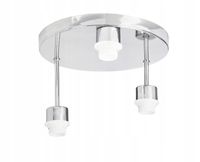 PODSTAWA BAZA LAMPA SUFITOWA PLAFON WYSOKI STAŁY CHROM METAL 3 E27 NA KLOSZ