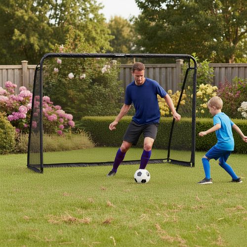 Duża metalowa bramka piłkarska z siatką do gry w piłkę nożną 300x200 na Arena.pl