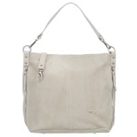 VEZZE torebka damska zamszowa worek z paskiem na ramię V551 kremowa