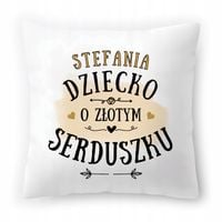 Poduszka Biała 40X40 Cm Dla Stefanii Córki Dziecka Z Nadrukiem Ze Zdjęciem