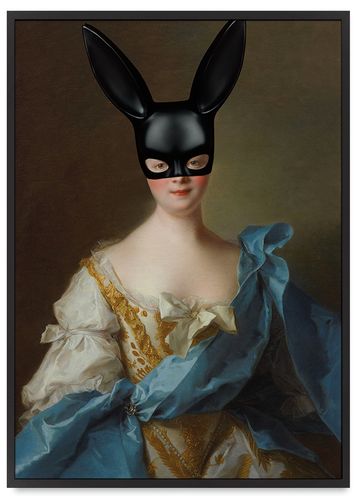 Plakat króliczek playboy maska 50x70 cm w czarnej ramie na Arena.pl