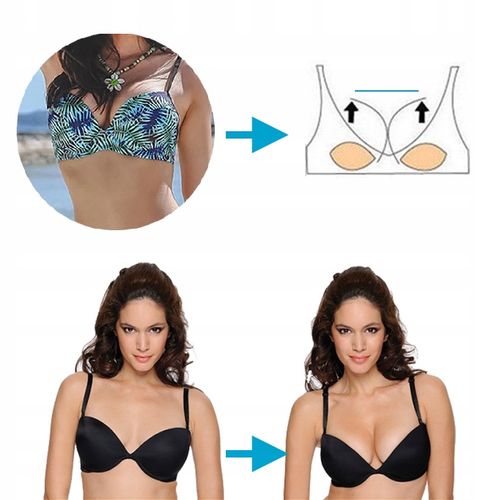 WKŁADKI DO BIKINI STANIKA PUSH UP SILIKON WYMIENNE MODELUJĄCE POWIĘKSZAJĄCE na Arena.pl