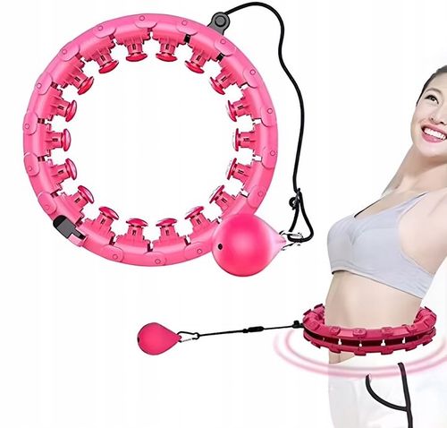 Hula Hop z Obciążeniem Odchudzające Smart z Wypustkami Różowy Relaks na Arena.pl