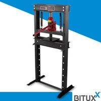 19526 Czarna prasa hydrauliczna warsztatowa 12-tonowa stabilna