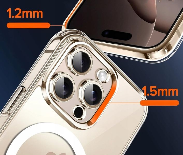 Etui do iPHONE 16 PRO MAX WZMACNIANE 360° SHOCK CLEAR CASE do MagSafe+SZKŁO zdjęcie 4