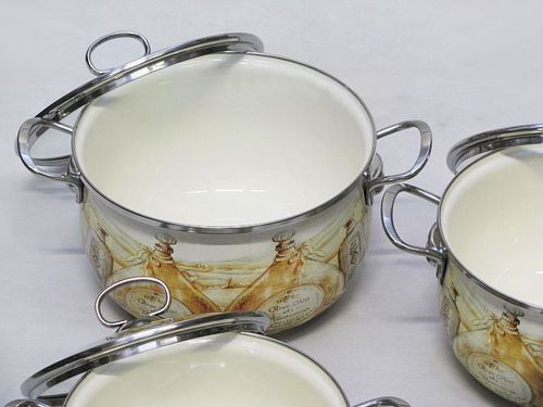 Garnki Emaliowane EDENBERG OLIO 6-ele [EB-1852] na Arena.pl
