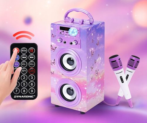 DYNASONIC BLUETOOTH KARAOKE Z MIKROFONEM GŁOŚNIK PREZENT DLA DZIECKA na Arena.pl