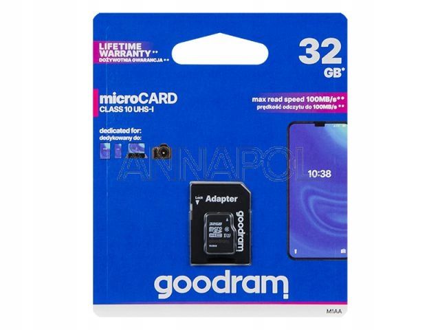 KARTA PAMIĘCI MICRO SD 32GB+ADAPTER CLASS 10 UHS-I zdjęcie 1