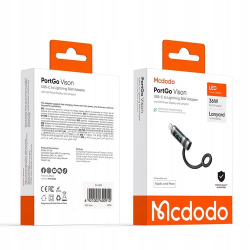 mcdodo adapter przejściówka usb-c usb typ c do lightning iphone 36w na Arena.pl