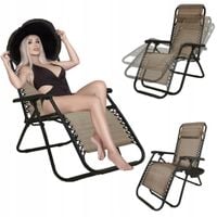 LEZAK OGRODOWY BASENOWY METALOWY SKLADANY FOTEL KRZESLO WEDKARSKIE