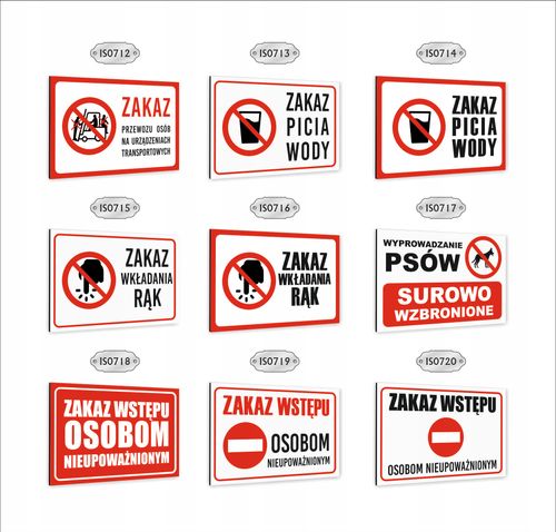 tablica Tabliczka znak informacyjny dibond 40x30 ZAKAZ PARKOWANIA nadruk UV na Arena.pl