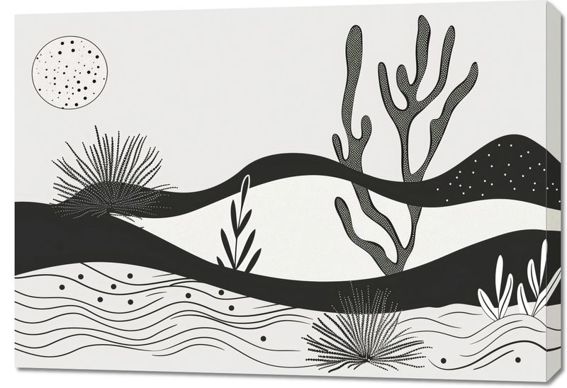 Obraz 100x70cm Ogród przy Nocy zdjęcie 1