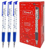 Długopis Automatyczny Toma Superfine 069 w Gwiazdki Niebieski 20 Sztuk