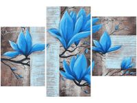 OBRAZ NIEBIESKI KWIAT MAGNOLII