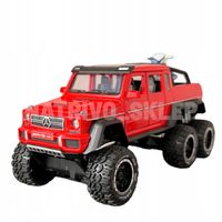 Metalowy Model samochodu Mercedes-Benz G 63 AMG 6X6 Czerwony 1:24 PREZENT