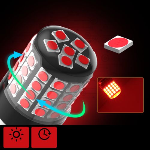 ŻARÓWKA P21W LED CZERWONA STOPU CAN BA15S XSTORM na Arena.pl